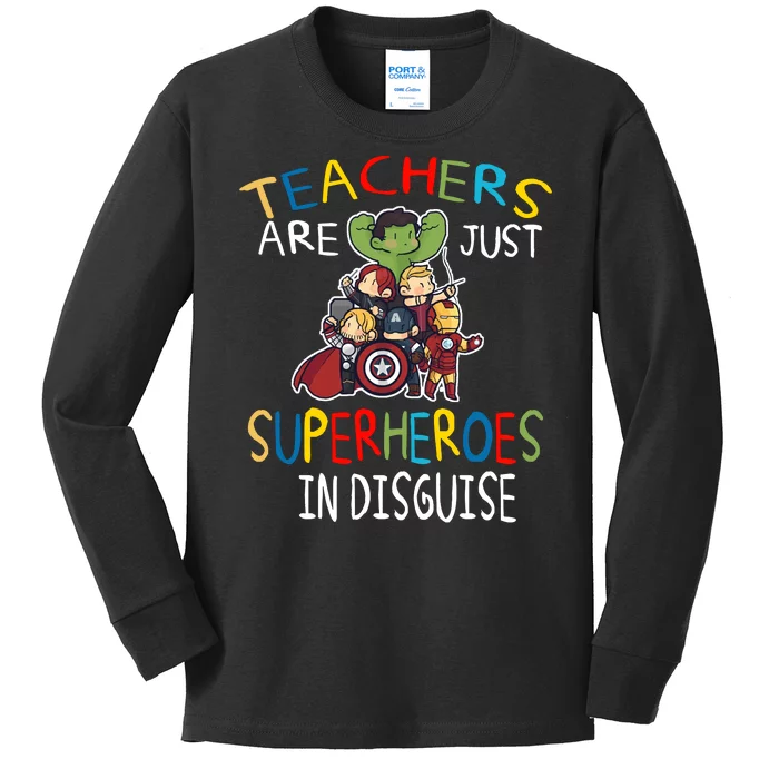 Teachers Are Just Superheroes In Disguise Kids Long Sleeve Shirt