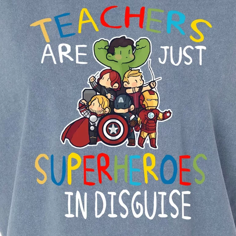 Teachers Are Just Superheroes In Disguise Garment-Dyed Women's Muscle Tee