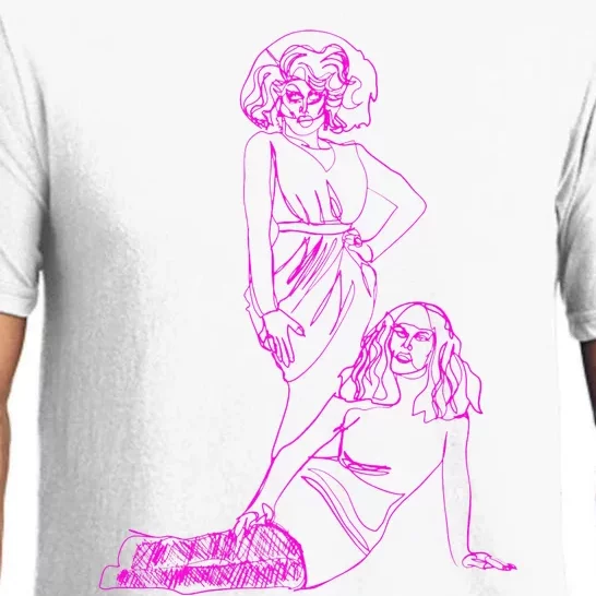 Trixie And Katya Illustration Pajama Set