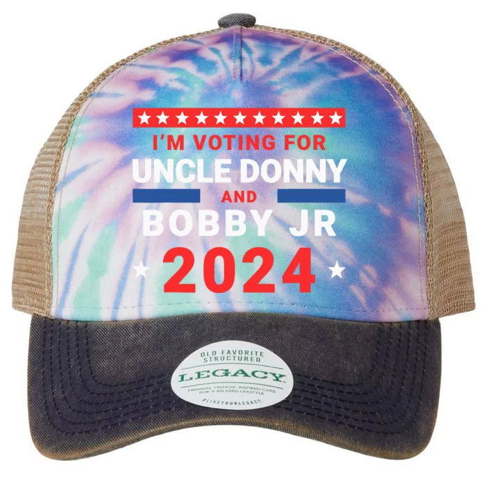 Trump And Kennedy IM Voting For Uncle Donny And Bobby Jr Legacy Tie Dye Trucker Hat