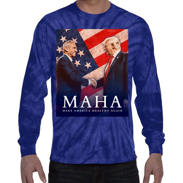 Trump And Kennedy Make America Healthy Again 2024 Tie-Dye Long Sleeve Shirt