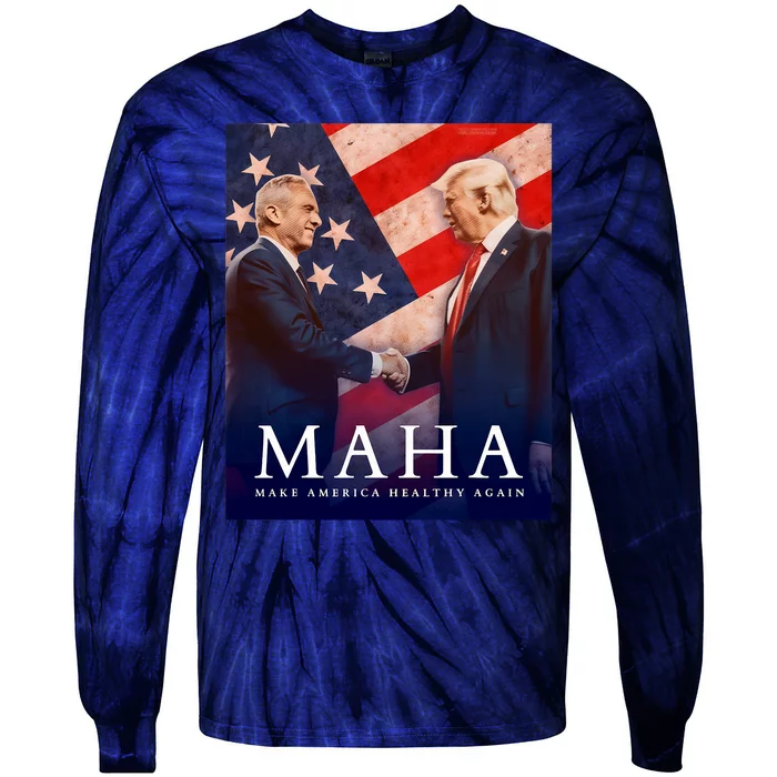 Trump And Kennedy Make America Healthy Again 2024 Tie-Dye Long Sleeve Shirt