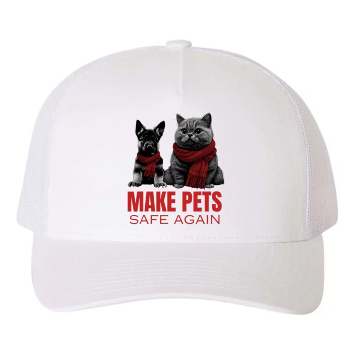 Trump And Kmala 2024 Debate Make Pets Safe Again Dogs Cats Yupoong Adult 5-Panel Trucker Hat