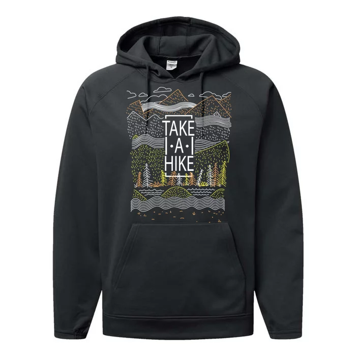 Take A Hike Outdoor Hiking And Camping Performance Fleece Hoodie