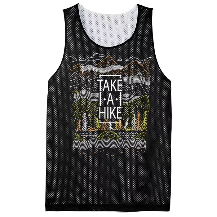 Take A Hike Outdoor Hiking And Camping Mesh Reversible Basketball Jersey Tank