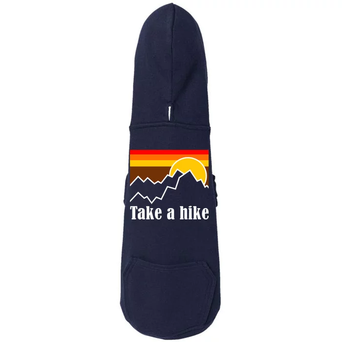 Take A Hike Sunset Funny Hiking Doggie 3-End Fleece Hoodie