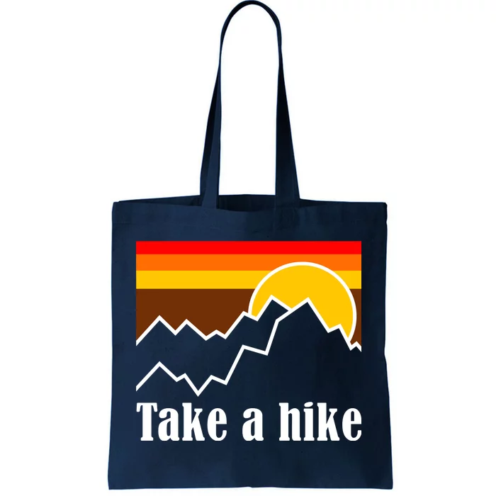 Take A Hike Sunset Funny Hiking Tote Bag