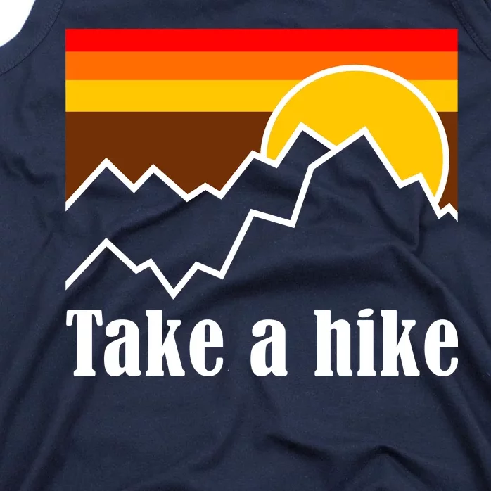 Take A Hike Sunset Funny Hiking Tank Top