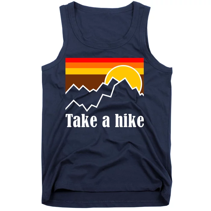 Take A Hike Sunset Funny Hiking Tank Top