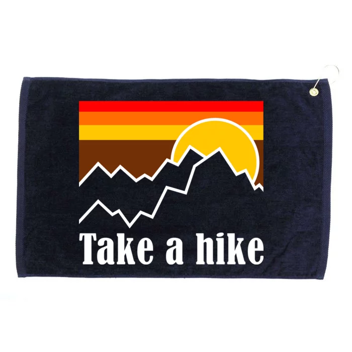 Take A Hike Sunset Funny Hiking Grommeted Golf Towel