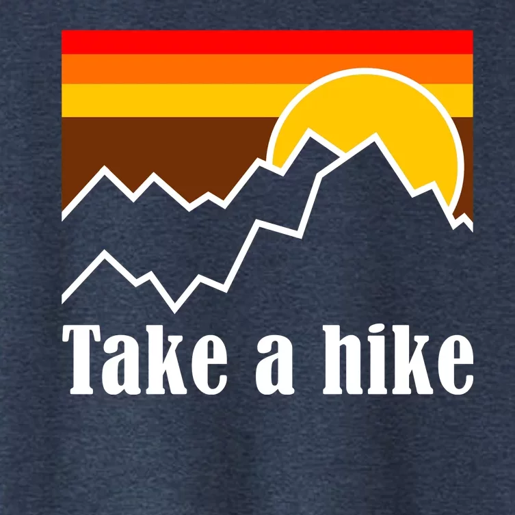 Take A Hike Sunset Funny Hiking Women's Crop Top Tee