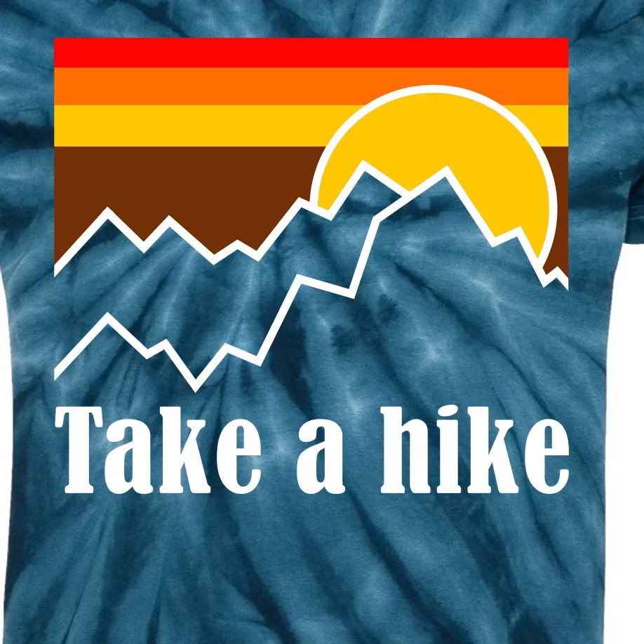 Take A Hike Sunset Funny Hiking Kids Tie-Dye T-Shirt