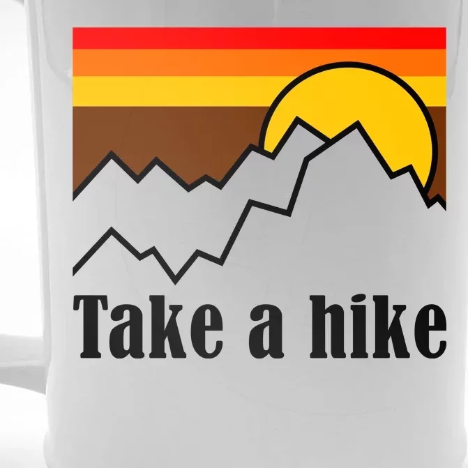 Take A Hike Sunset Funny Hiking Front & Back Beer Stein