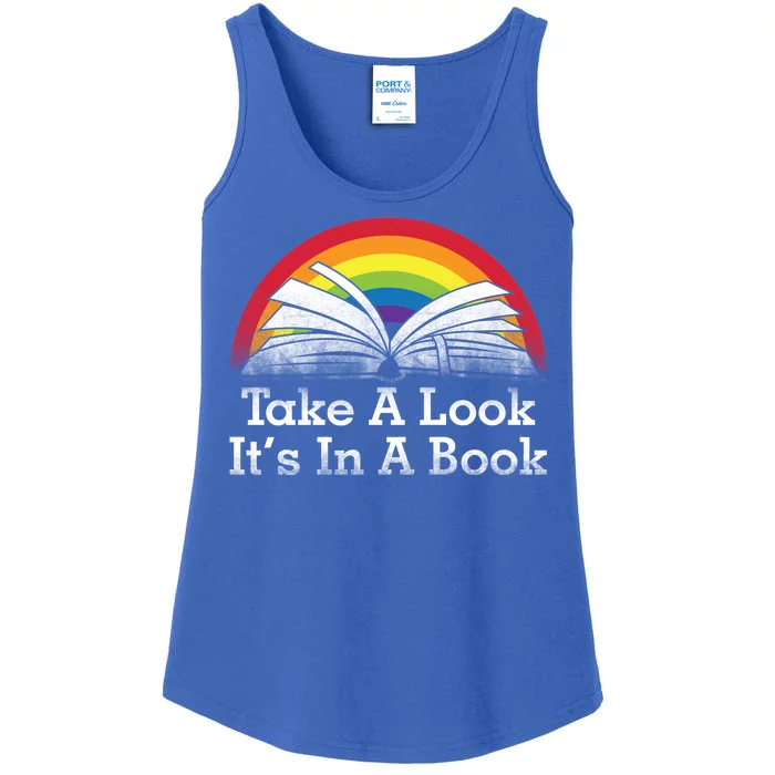 Take A Look, It's In A Book Ladies Essential Tank