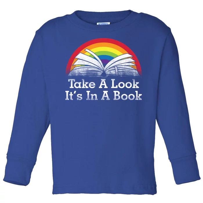 Take A Look, It's In A Book Toddler Long Sleeve Shirt