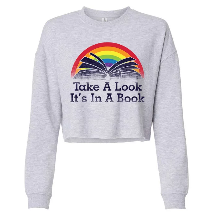 Take A Look, It's In A Book Cropped Pullover Crew