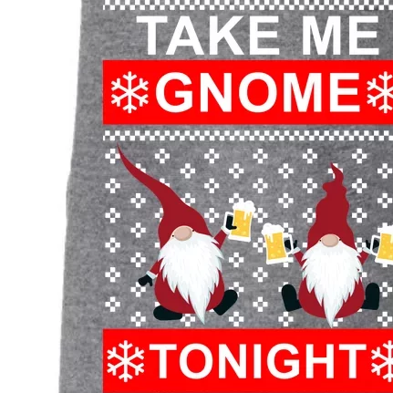 Take Me Gnome Tonight Ugly Christmas Doggie 3-End Fleece Hoodie