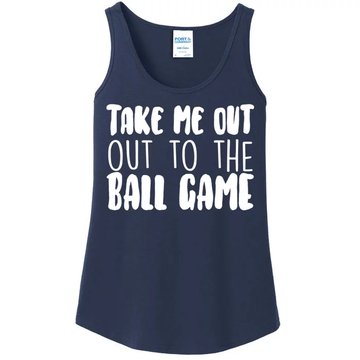 Take Me Out To The Ball Game Ladies Essential Tank