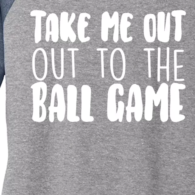 Take Me Out To The Ball Game Women's Tri-Blend 3/4-Sleeve Raglan Shirt