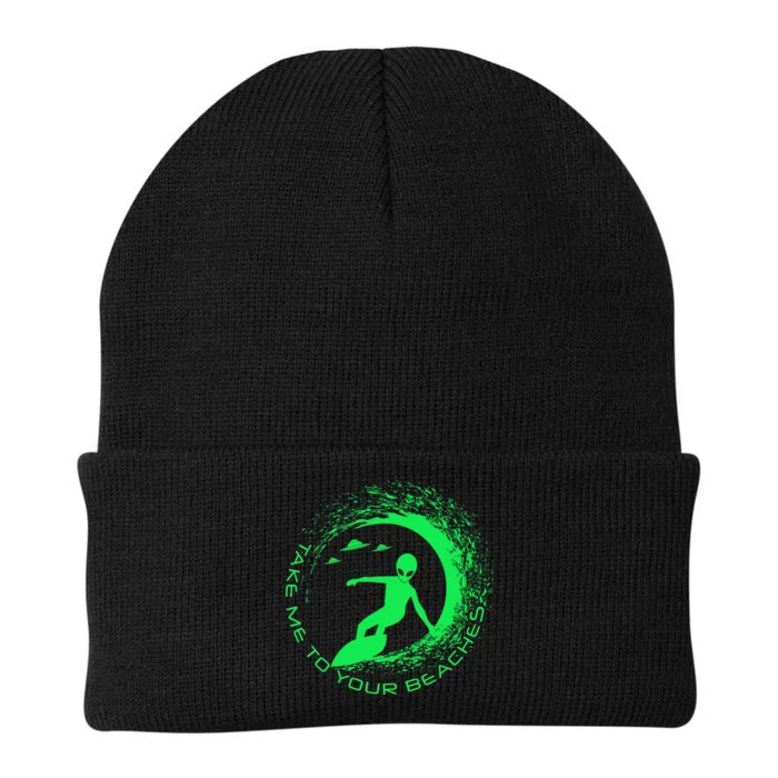 Take Me To Your Beaches Alien Knit Cap Winter Beanie