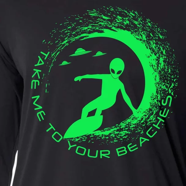 Take Me To Your Beaches Alien Cooling Performance Long Sleeve Crew