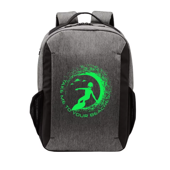 Take Me To Your Beaches Alien Vector Backpack