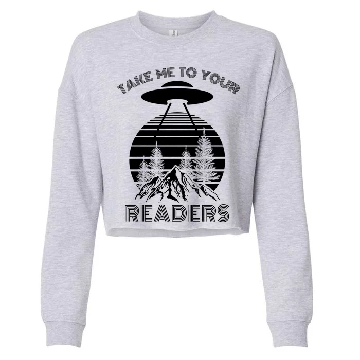 Take Me To Your Readers Cropped Pullover Crew