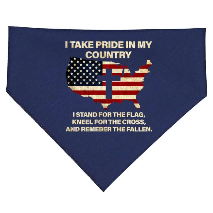 Take Pride In My Country USA-Made Doggie Bandana