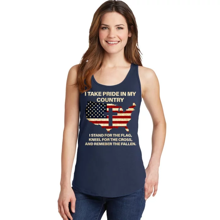 Take Pride In My Country Ladies Essential Tank