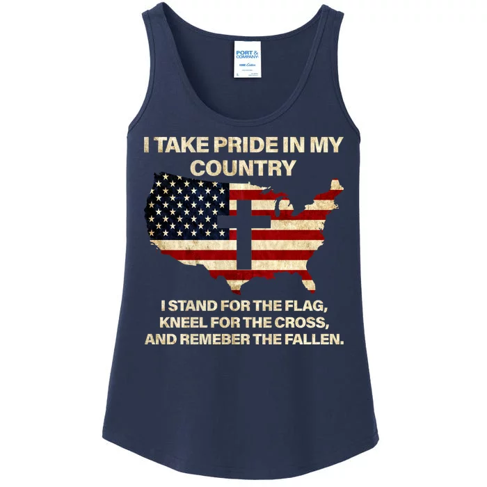 Take Pride In My Country Ladies Essential Tank