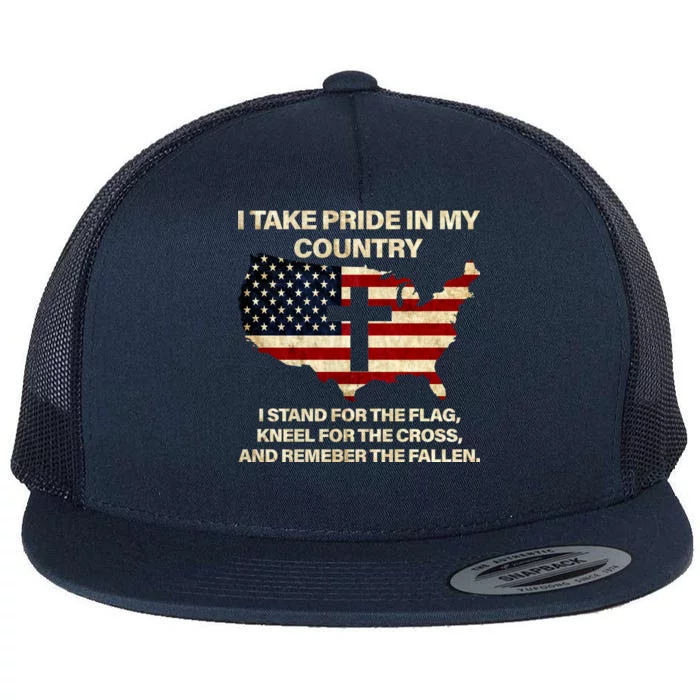 Take Pride In My Country Flat Bill Trucker Hat