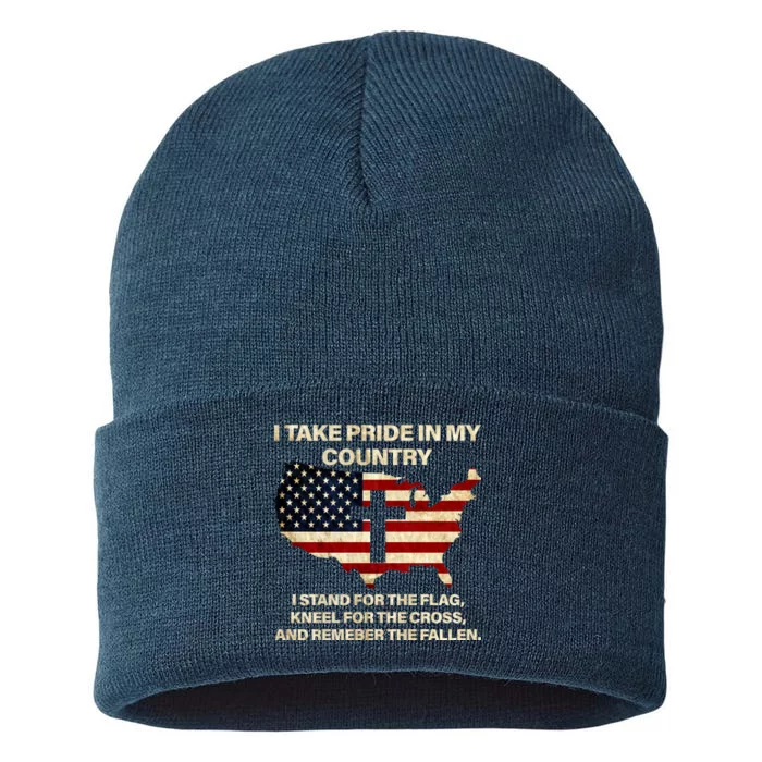 Take Pride In My Country Sustainable Knit Beanie