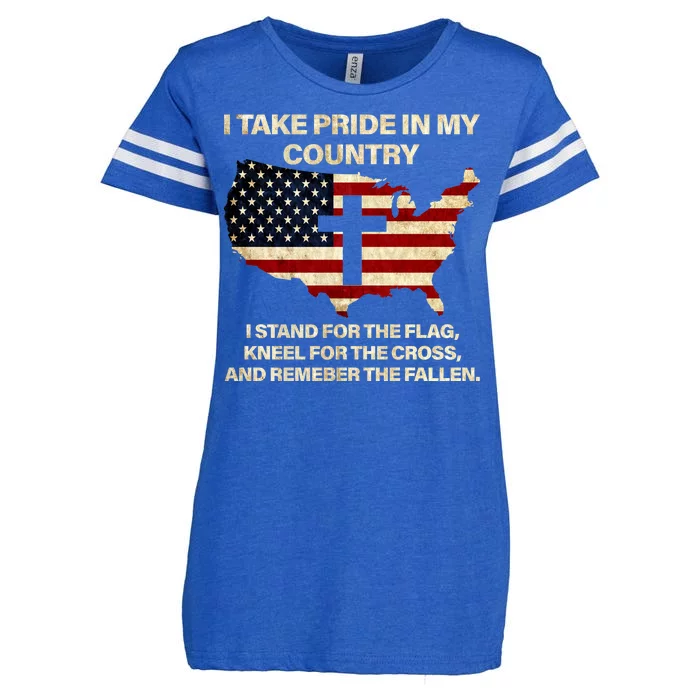 Take Pride In My Country Enza Ladies Jersey Football T-Shirt