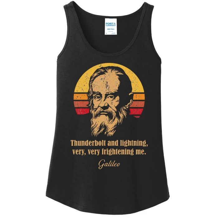 Thunderbolt and lightning Galileo Astronomy Meme Ladies Essential Tank