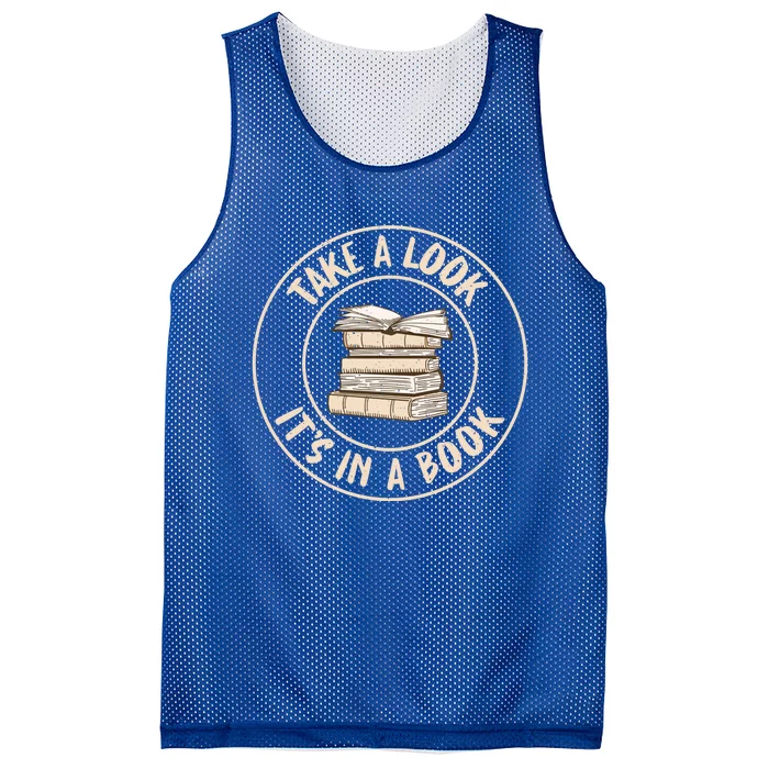 Take A Look Its In A Book Reading Teacher Gift Mesh Reversible Basketball Jersey Tank