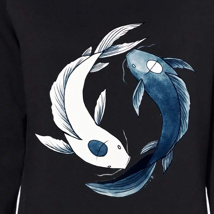 Tui And La Yin &Amp; Yang Koi Womens California Wash Sweatshirt