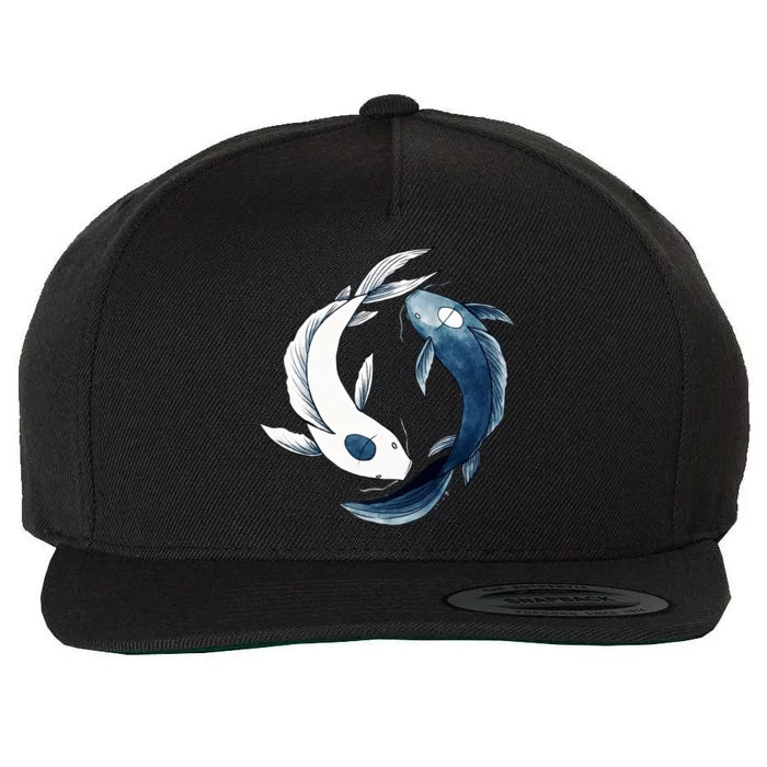 Tui And La Yin &Amp; Yang Koi Wool Snapback Cap