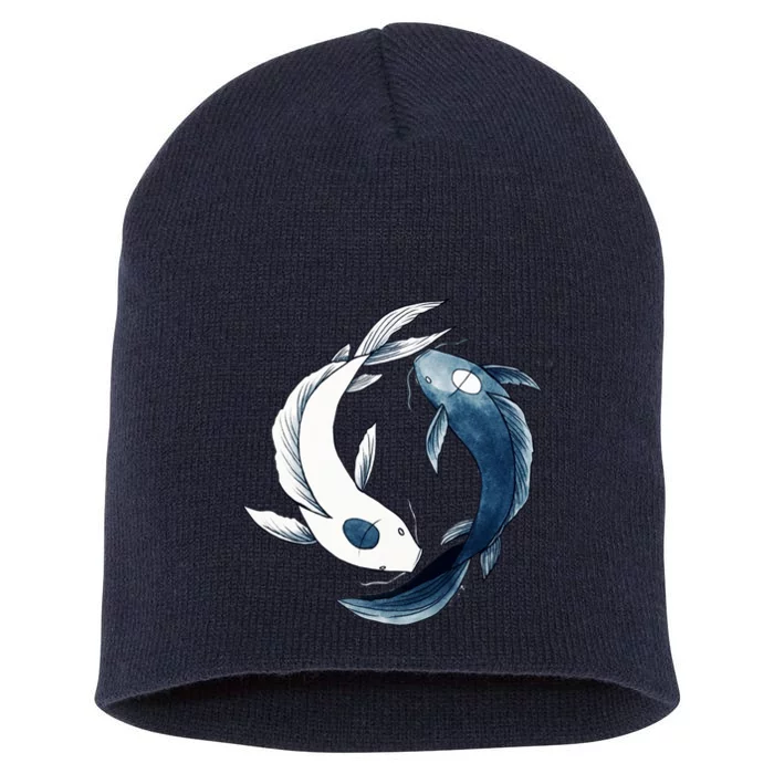 Tui And La Yin &Amp; Yang Koi Short Acrylic Beanie