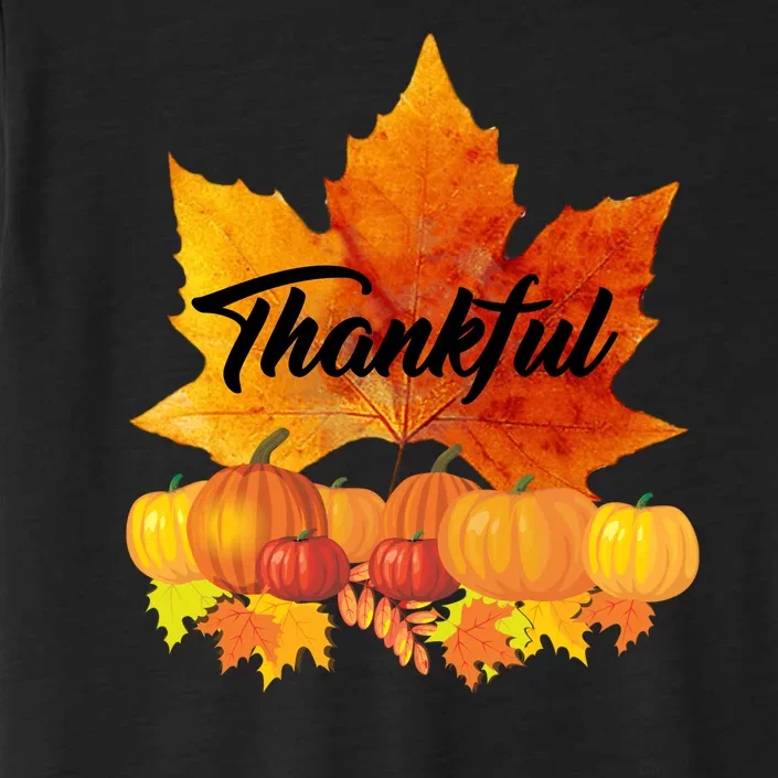 Thankful Autumn Leaves Thanksgiving Fall ChromaSoft Performance T-Shirt