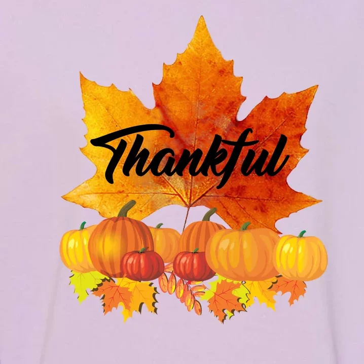 Thankful Autumn Leaves Thanksgiving Fall Garment-Dyed Sweatshirt