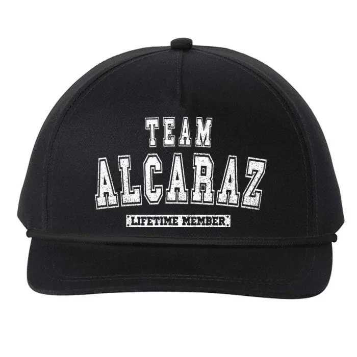 Team ALCARAZ Lifetime Member Family Last Name Snapback Five-Panel Rope Hat