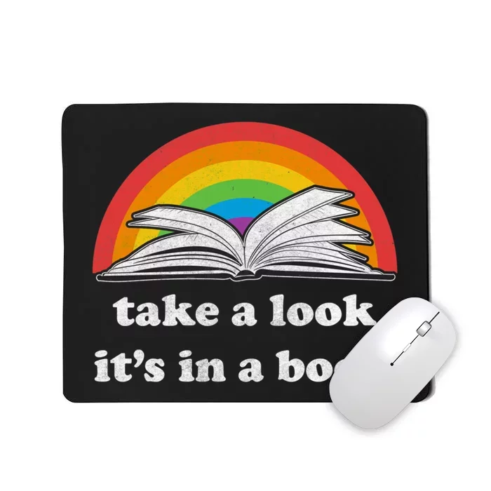 Take A Look Its In A Book Retro Inspired Reading Rainbow Mousepad