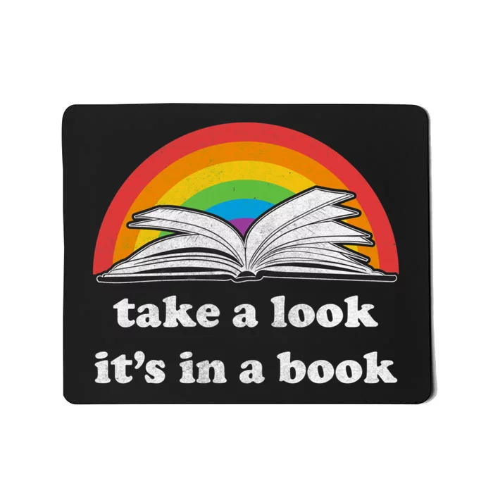 Take A Look Its In A Book Retro Inspired Reading Rainbow Mousepad