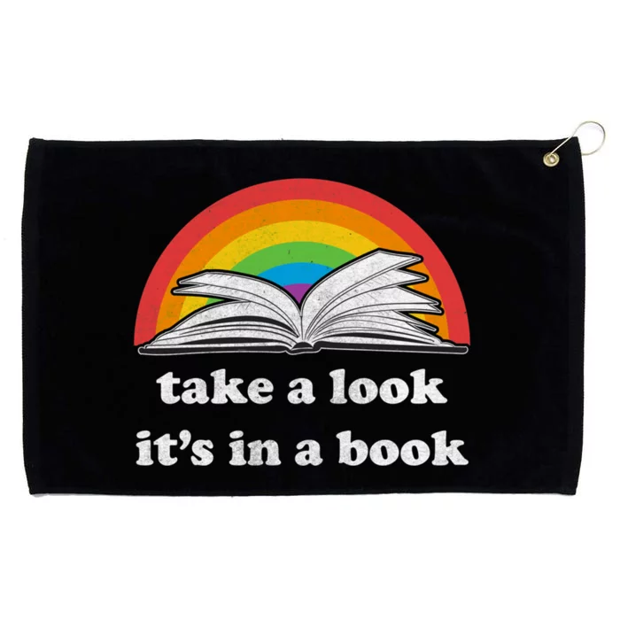 Take A Look Its In A Book Retro Inspired Reading Rainbow Grommeted Golf Towel