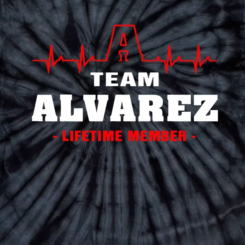 Team Alvarez lifetime member Proud Family Surname Alvarez Tie-Dye T-Shirt