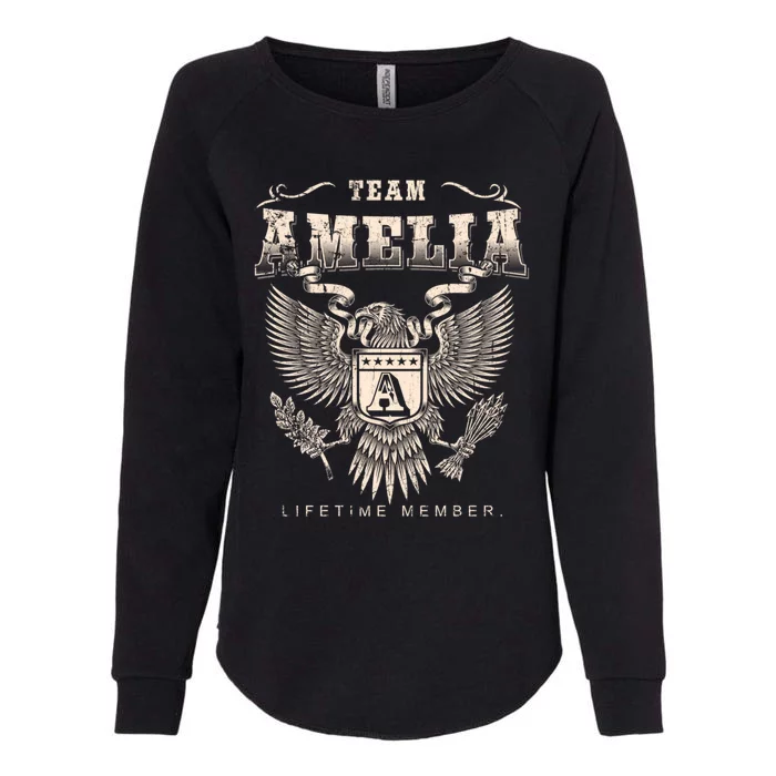 Team Amelia Lifetime Member Amelia Name Funny Gift Womens California Wash Sweatshirt