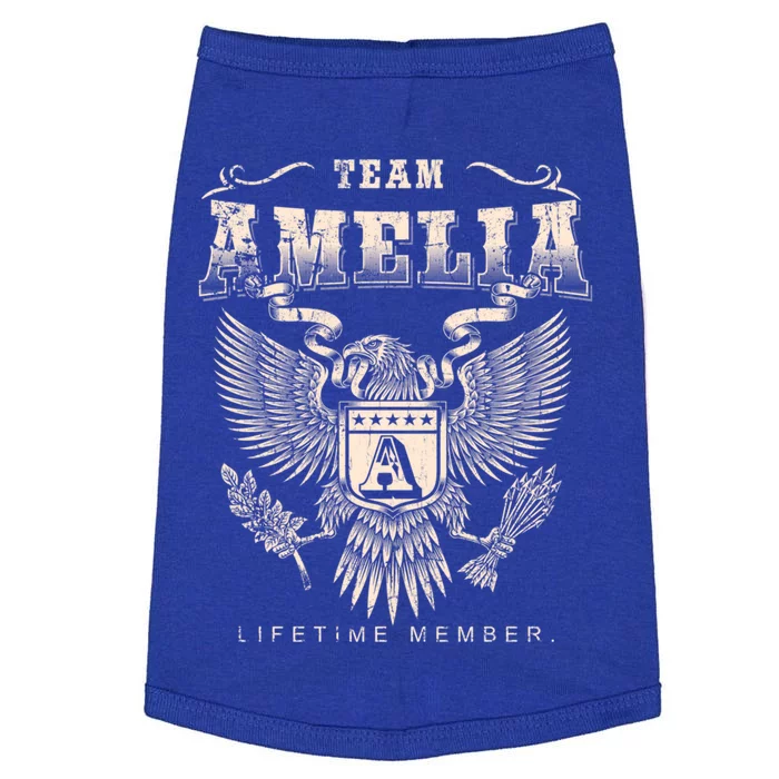 Team Amelia Lifetime Member Amelia Name Funny Gift Doggie Tank