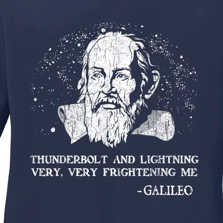 Thunderbolt And Lightning Galileo Retro Very Frightening Me Ladies Long Sleeve Shirt