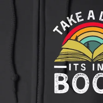 Take A Look ItS In A Book Full Zip Hoodie