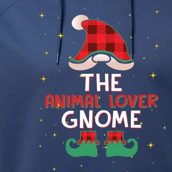 The Animal Lover Gnome Matching Group Christmas Holiday Gift Performance Fleece Hoodie